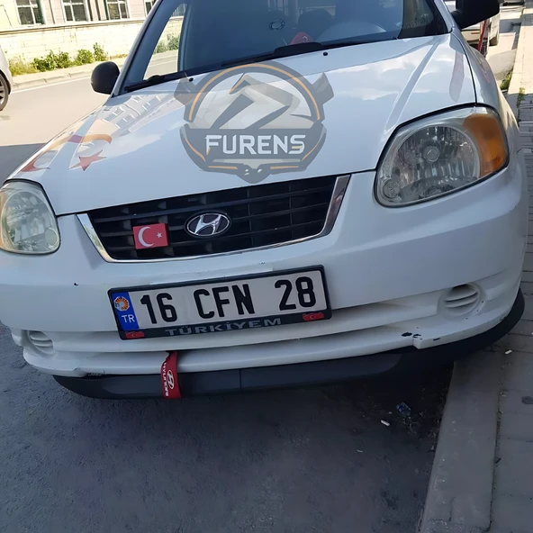 Hyundai Accent Admire 2000-2006 Uyumlu H lip Esnek Ön Lip 2 Parça Karlık Ön Ek Tampon Altı Dil - Resim 6