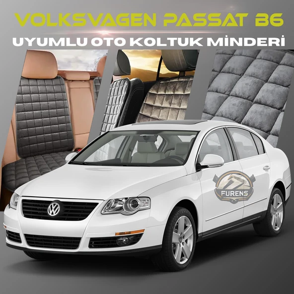 Volksvogen Passat B6 Antrasit Renk Tay Tüyü Cepli & Terletmez Sırtlı Oto Koltuk Minder Seti - Koltuk Koruma Kılıfı (ÖN & ARKA TAM SET) ürün görseli 1