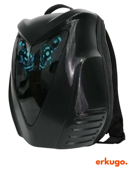 Baykuş LED Gözlü Motor Sırt Çantası, Sırt Çantası, Telefon Kontrollü Ekranlı Çanta, Scooter Çantası - 2