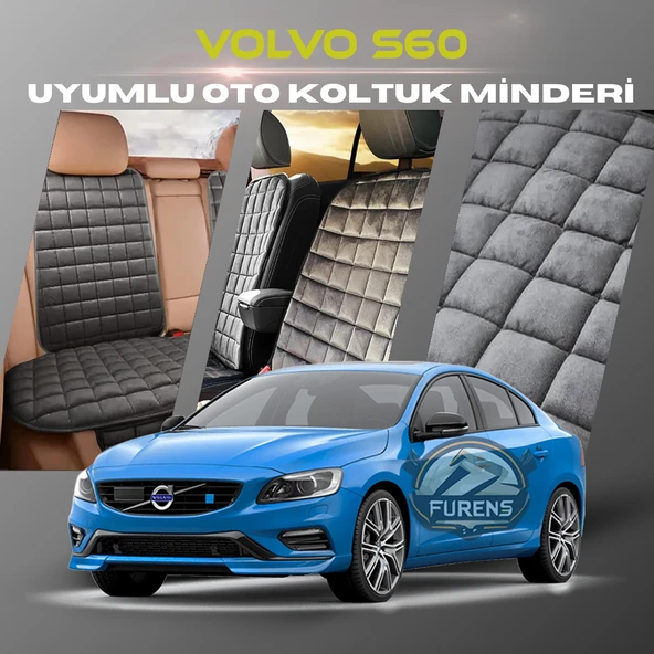 Volvo S60 Antrasit Renk Tay Tüyü Cepli & Terletmez Sırtlı Oto Koltuk Minder Seti - Koltuk Koruma Kılıfı (ÖN & ARKA TAM SET) ürün görseli 1