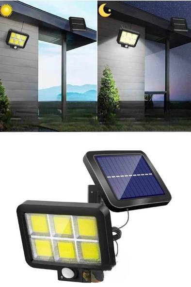 12 W Hareket Sensörlü Solar Led Lamba Güneş Enerjili Bahçe Depo Duvar Aydınlatma Kapı Işık Lambası