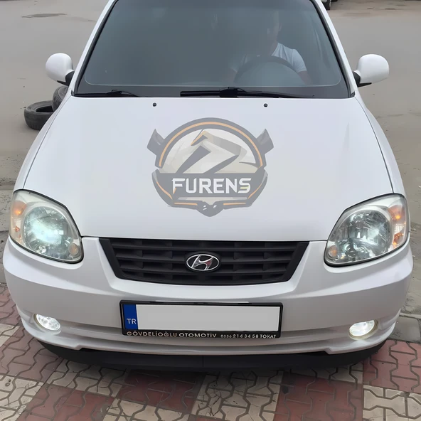 Hyundai Accent Admire 2000-2006 Uyumlu H lip Esnek Ön Lip 2 Parça Karlık Ön Ek Tampon Altı Dil - Resim 5