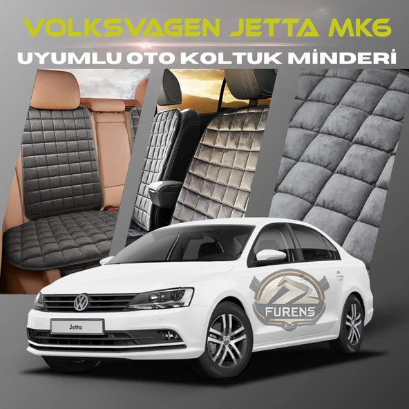 Volksvogen Jetta mk6 Antrasit Renk Tay Tüyü Cepli & Terletmez Sırtlı Oto Koltuk Minder Seti - Koltuk Koruma Kılıfı (ÖN & ARKA TAM SET) ürün görseli 1