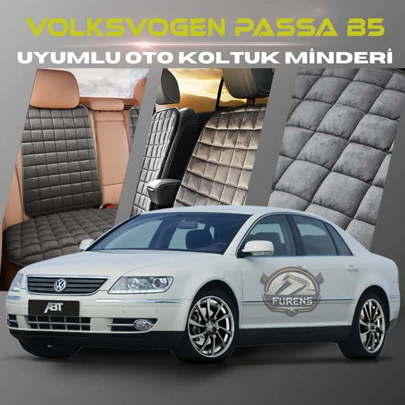 Volksvogen Passat B5 Antrasit Renk Tay Tüyü Cepli & Terletmez Sırtlı Oto Koltuk Minder Seti - Koltuk Koruma Kılıfı (ÖN & ARKA TAM SET) ürün görseli 1