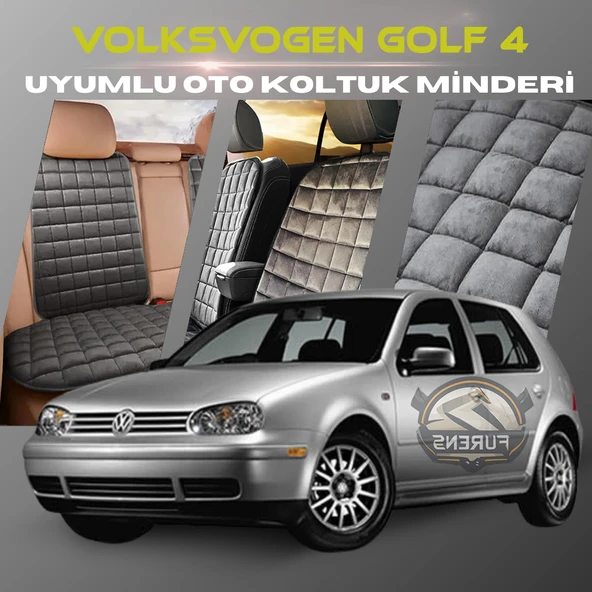 Volksvogen Golf 4 Antrasit Renk Tay Tüyü Cepli & Terletmez Sırtlı Oto Koltuk Minder Seti - Koltuk Koruma Kılıfı (ÖN & ARKA TAM SET) ürün görseli 1