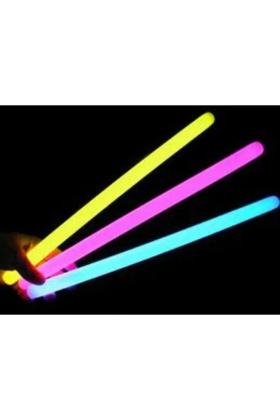1 Adet 30 cm Glow Işık Karanlıkta Parlayan Fosforlu Kalın Çubuk Yılbaşı Konser Parti İşaret Çubuğu - 3