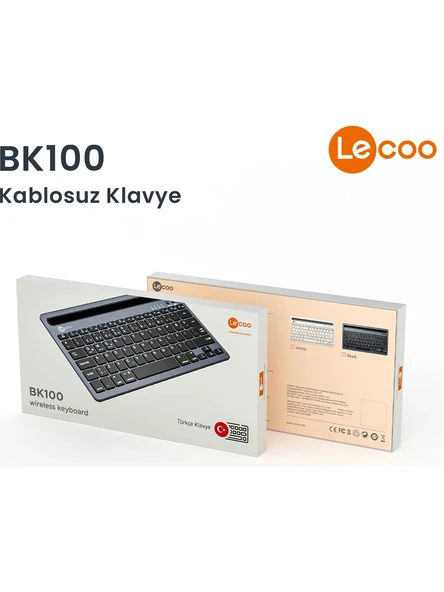 Lenovo Lecoo BK100 Beyaz Bluetooth Klavye - 6