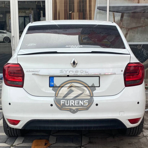Renault Symbol 2013-2023 Bagaj Üstü Yarasa Spoiler Bagaj Çıtası Piano Black Spoyler