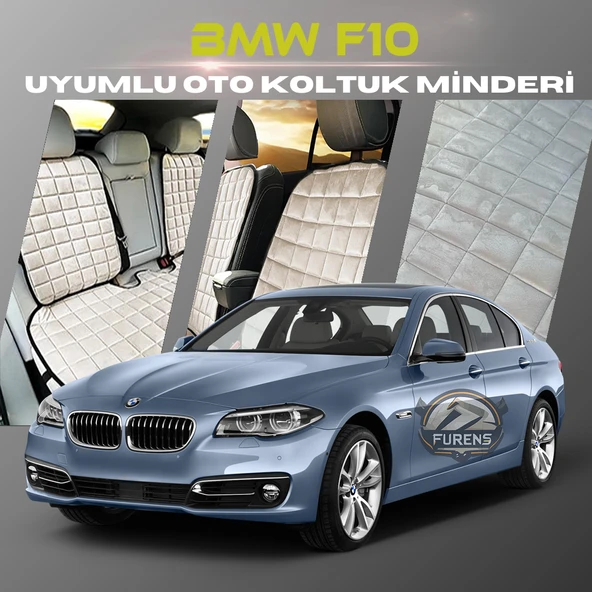 Bmw F10 Bej Renk Tay Tüyü Cepli & Terletmez Sırtlı Oto Koltuk Minder Seti - Koltuk Koruma Kılıfı (ÖN & ARKA TAM SET) ürün görseli 1