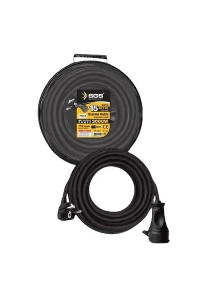 Sgs Uzatma Kablosu 15 Metre 3x1mm Sgs2191 3000 w - 3