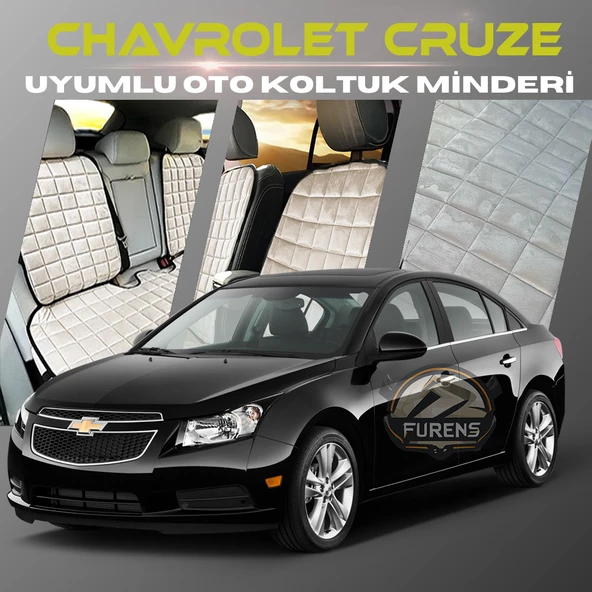 Chevrolet Bej Renk Tay Tüyü Cepli & Terletmez Sırtlı Oto Koltuk Minder Seti - Koltuk Koruma Kılıfı (ÖN & ARKA TAM SET) ürün görseli 1