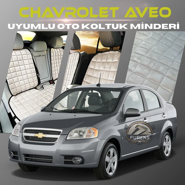Chevrolet Aveo Bej Renk Tay Tüyü Cepli & Terletmez Sırtlı Oto Koltuk Minder Seti - Koltuk Koruma Kılıfı (ÖN & ARKA TAM SET) ürün görseli 1