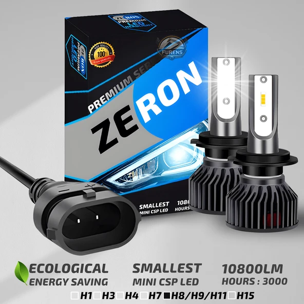 ZERON Premium Series H11 Led Xenon Şimşek Etkili Led Xenon Led Ampul