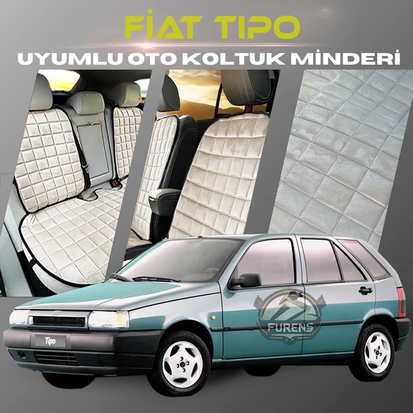 Fiat Tipo Bej Renk Tay Tüyü Cepli & Terletmez Sırtlı Oto Koltuk Minder Seti - Koltuk Koruma Kılıfı (ÖN & ARKA TAM SET) ürün görseli 1