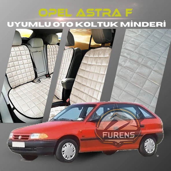 Opel Astra F Bej Renk Tay Tüyü Cepli & Terletmez Sırtlı Oto Koltuk Minder Seti - Koltuk Koruma Kılıfı (ÖN & ARKA TAM SET) ürün görseli 1