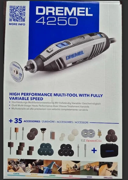 Himarry Dremel 4250 Çok Amaçlı El Motoru, 175 W, 35 Aksesuarlı