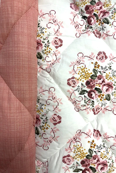 Alla Turca 4 Yastık Kılıflı Çift Taraflı Desenli Uyku Seti-Kanaviçe Pudra - 3