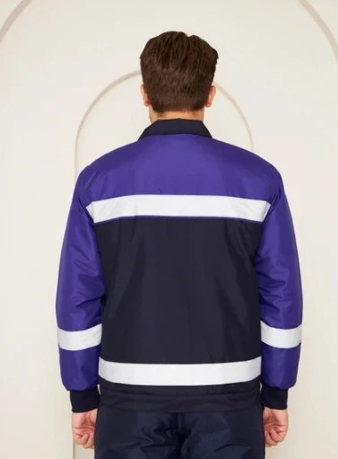 Mervem Saks Mavi Robalı Lacivert Soğuk Hava Mont Pantolon Takım Su ve Rüzgar İticili - Resim 5