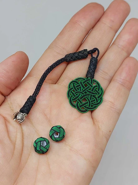 Bakır El İşi Kazaz Püskül & 2 Habbeli Takım (55972)