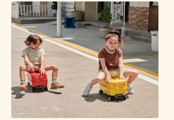 Travel Buddies Bin ve Seyahat Et Okul Otobüsü Bavul Sarı