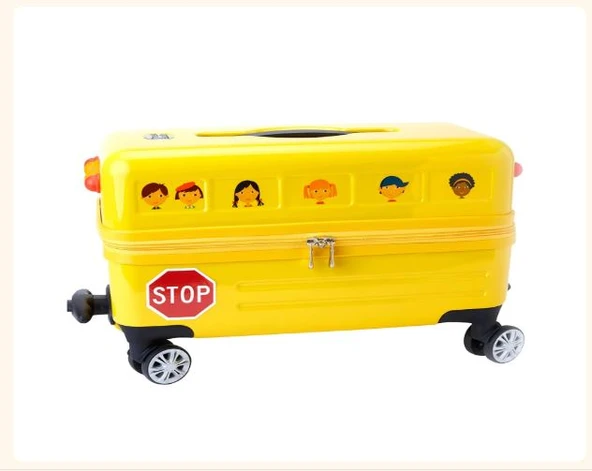 Travel Buddies Bin ve Seyahat Et Okul Otobüsü Bavul Sarı - 7