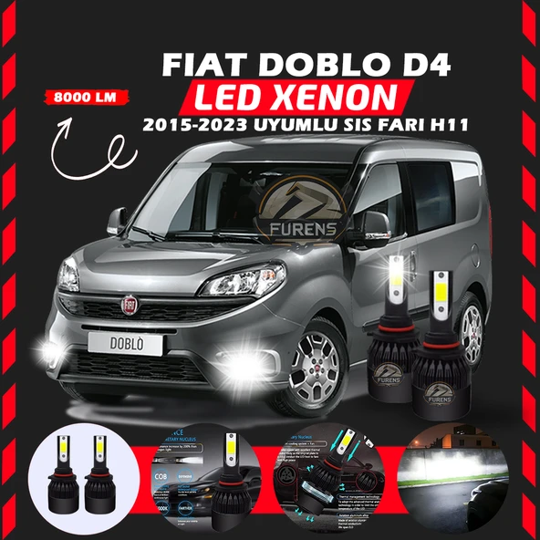 Fiat Doblo D4 2015-2023 Sis Farı Uyumlu Şimşek Etkili Led Xenon Light Series H11 ürün görseli