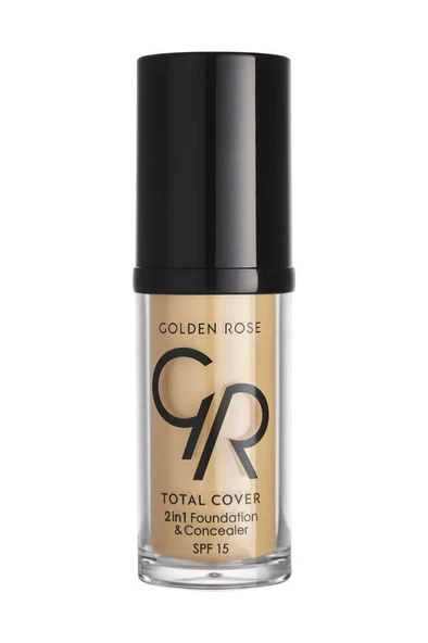 Golden Rose Total Cover 2in1 Foundation & Concealer No: 15 Warm Sand - Fondöten & Kapatıcı - 8691190963750