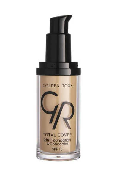 Golden Rose Total Cover 2in1 Foundation&concealer No: 21 Light Yellow Beige - Fondöten&kapatıcı - 8691190963811 - 2