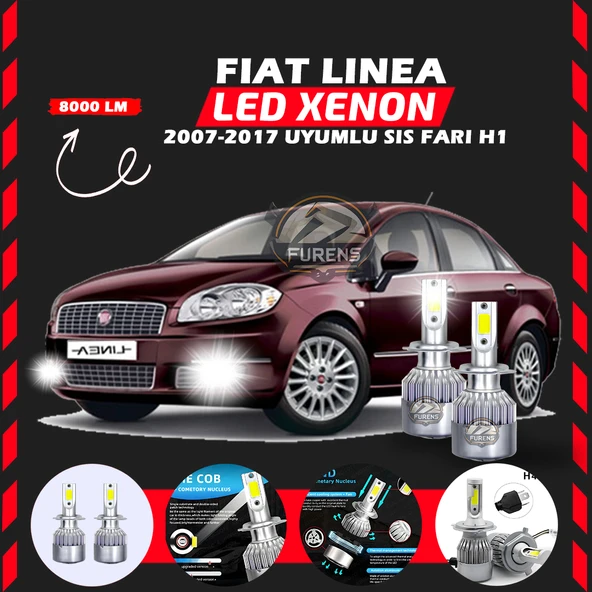 Fiat Linea 2007-2017 Sis Farı Uyumlu Şimşek Etkili Led Xenon Performance Series H1 ürün görseli