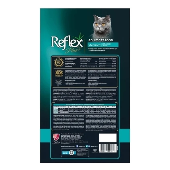 Reflex Plus Tavuklu Yetişkin Kısırlaştırılmış Kedi Maması 15 Kg - 2