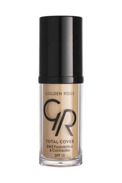 Golden Rose Total Cover 2in1 Foundation&concealer No: 21 Light Yellow Beige - Fondöten&kapatıcı - 8691190963811