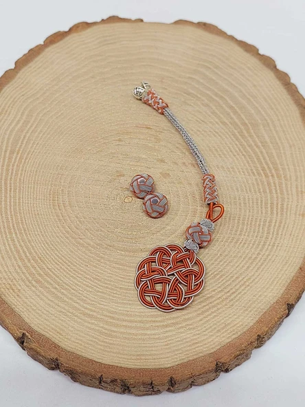 Bakır El İşi Kazaz Püskül & 2 Habbeli Takım (55984) - Resim 2