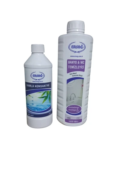 Damla Konstantre 500 Ml + Banyo Wc Temi̇zleyi̇ci̇ 1000 Li̇tre Temi̇zli̇k Seti̇