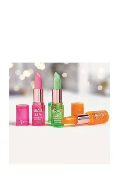 Golden Rose Miracle Lips Color Change Jelly Lipstick No:101 Berry Pink - 4