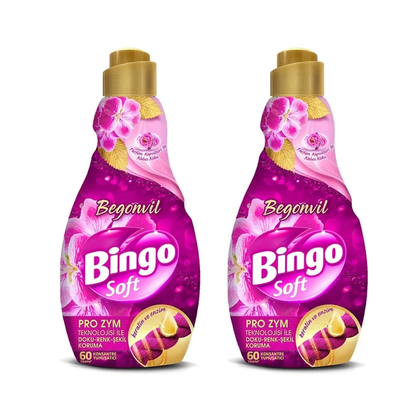 Bingo Soft Konsantre Çamaşır Yumuşatıcısı Begonvil 1440 ml X 2 Adet
