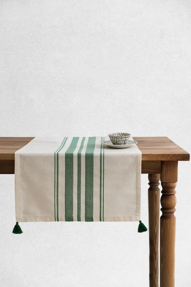 Tereza Runner Yeşil Masa Örtüsü 50x150