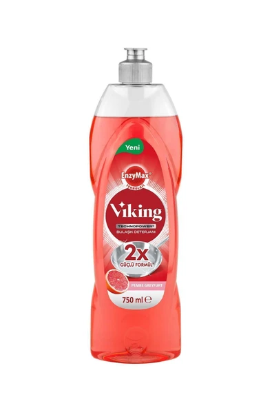 Viking TECHNOPOWER 3'lü Bulaşık Deterjanı Misket Limon, Kara İncir, Greyfurt 750 ml X 3 Adet - Resim 4