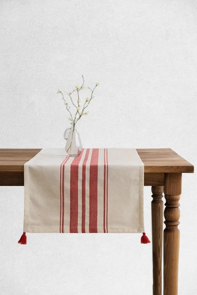 Tereza Runner Kırmızı Masa Örtüsü
