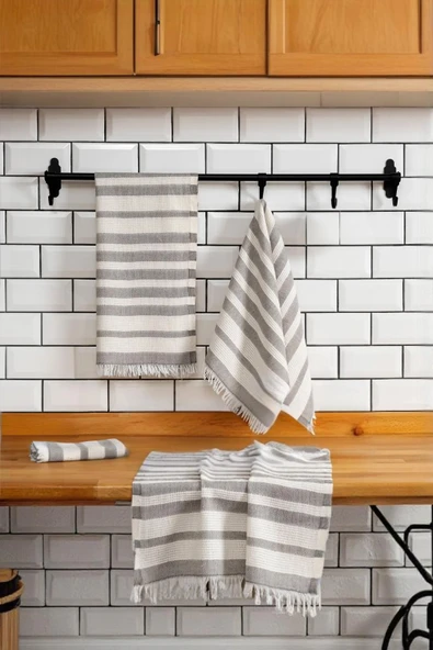 Bella 4'lü Kiremit Kurulama Bezi - Kahverengi