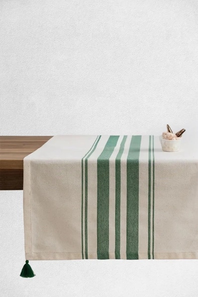 Tereza Runner Yeşil Masa Örtüsü 50x150 - 2