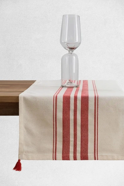 Tereza Runner Kırmızı Masa Örtüsü - 2