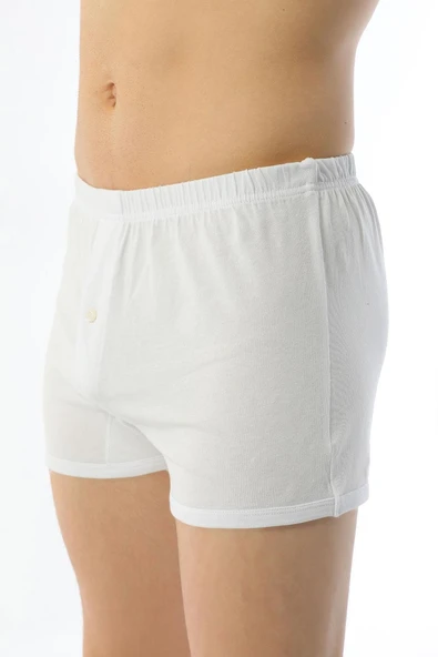 Erkek Elastanlı Beyaz Spor Külot 800 - Resim 6