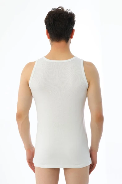 Erkek Ribana Beyaz Atlet 775 - Resim 4