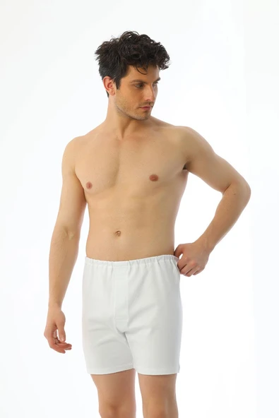 Erkek Interlok Beyaz Boxer 790 - Resim 3