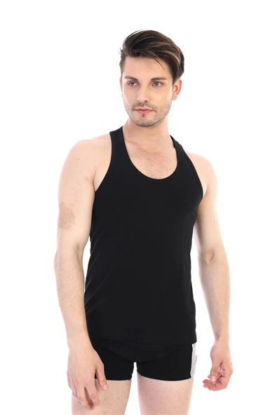 Erkek Ribana Spor Siyah Atlet 915 - 4
