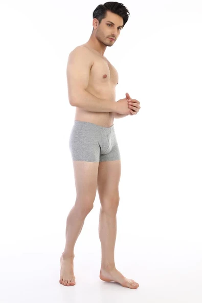 Erkek Elastanlı Gri Boxer 810