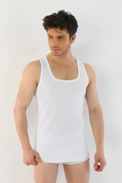 Erkek Ribana Beyaz Atlet 775 - Resim 2