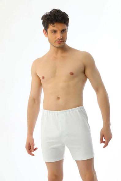 Erkek Interlok Beyaz Boxer 790 - Resim 2