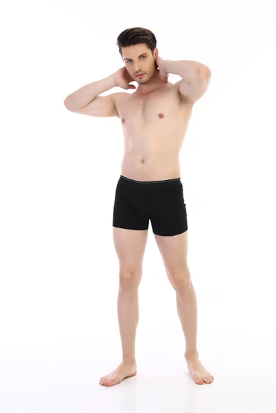 Erkek Elastanlı Siyah Boxer 889 - 6