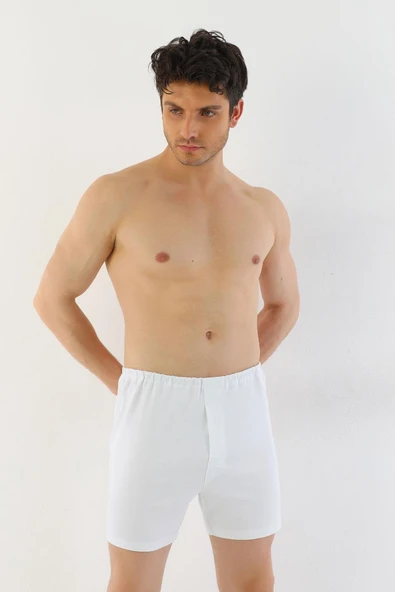Erkek Interlok Beyaz Boxer 790 - Resim 6